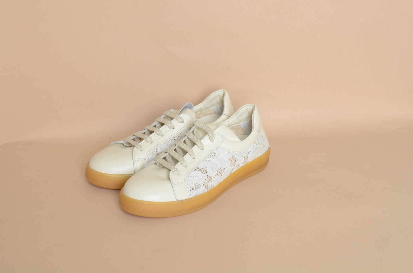 Clara - White Lace Shoe – 100% Genuine Leather, Handmade in Turkey | Women’s Elegant & Romantic Lace Shoes
