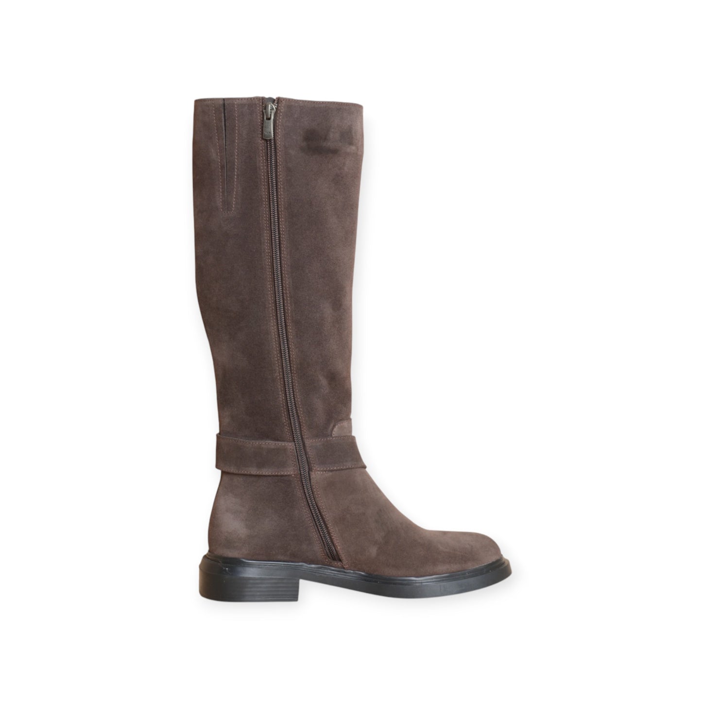 Eir Brown Suede Knee-High Boots Handmade in Turkey Ruka Shoes