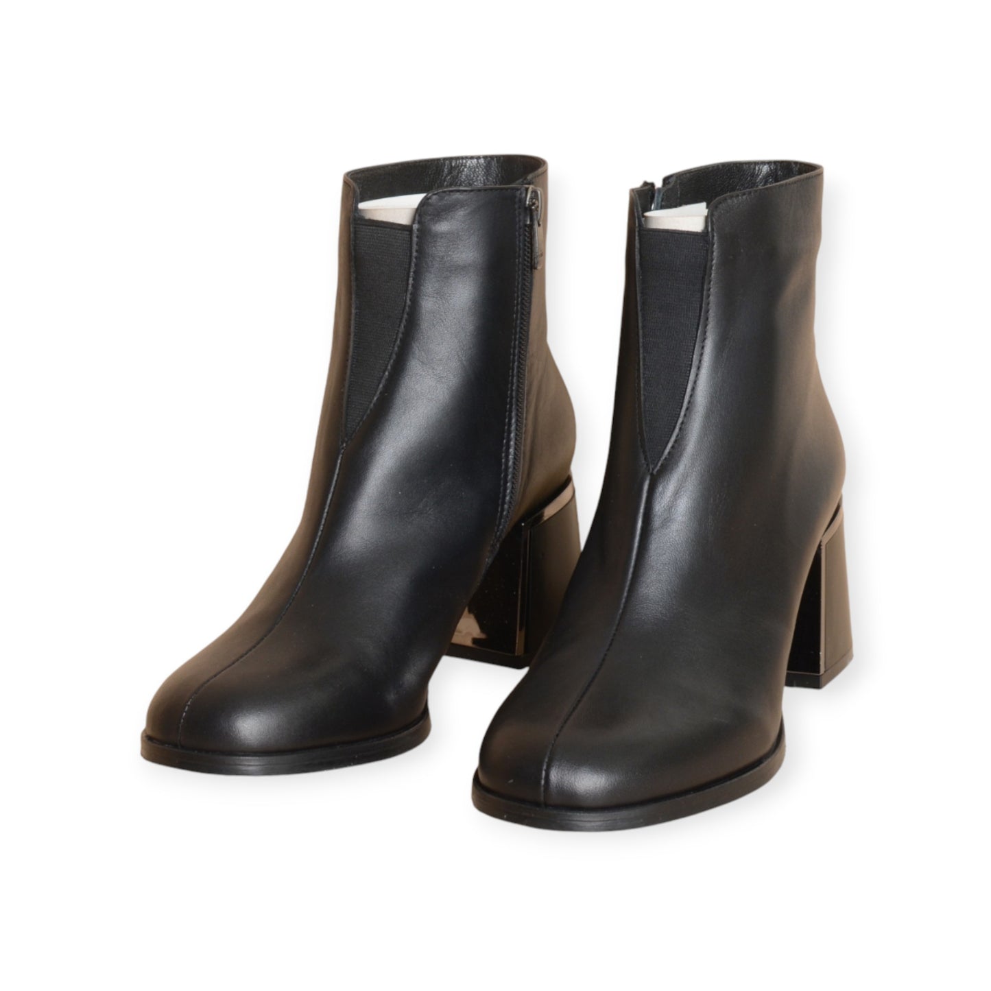 Gunhild Black Leather Ankle Boots Handmade in Turkey Ruka Shoes