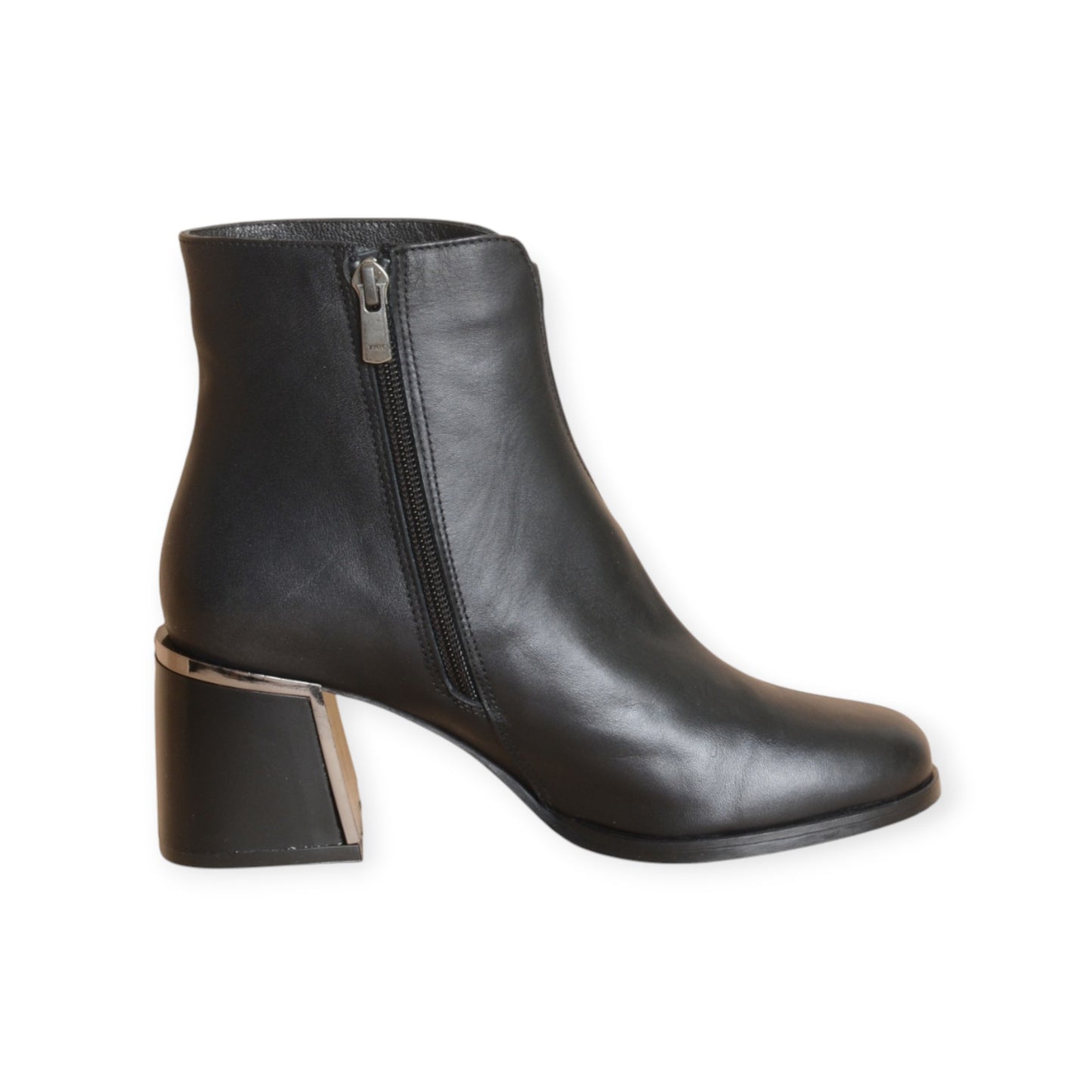 Gunhild Black Leather Ankle Boots Handmade in Turkey Ruka Shoes