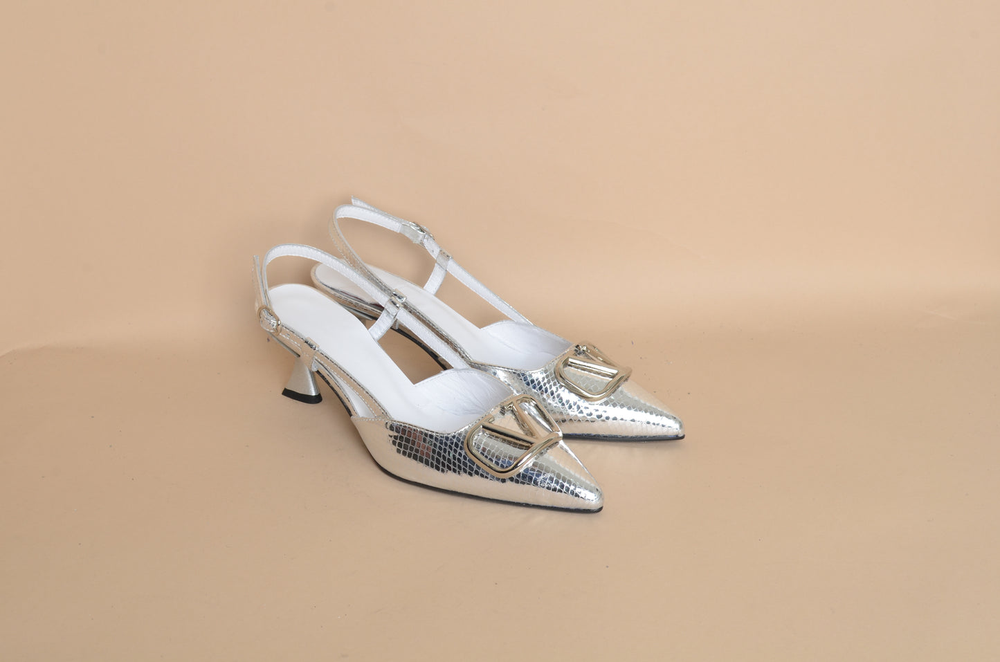 Elise - Grey Stiletto Heel – 100% Genuine Leather, Handmade in Turkey | Women’s Elegant & Modern Heels