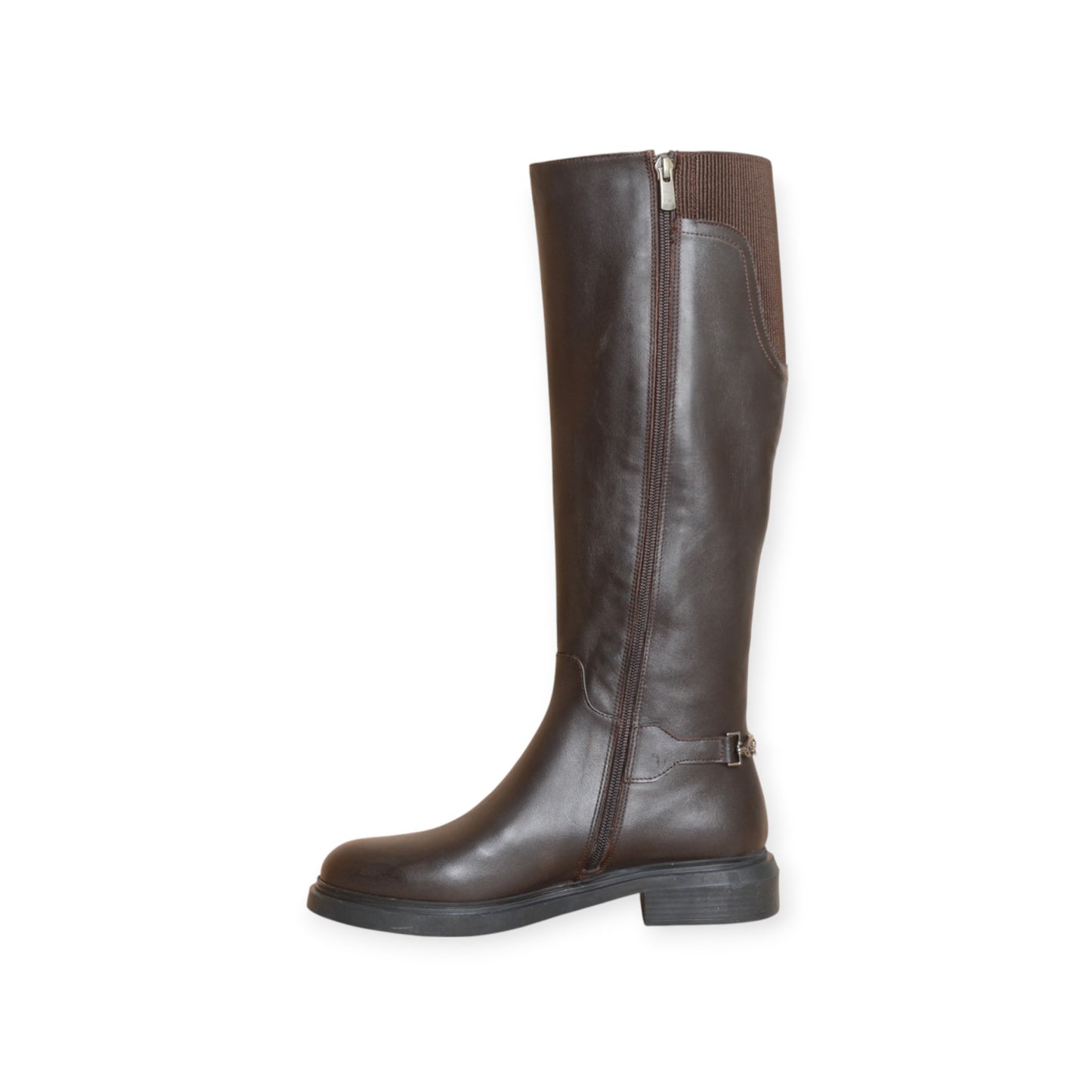 Idunn Brown Leather Knee-High Boots Handmade in Turkey Ruka Shoes