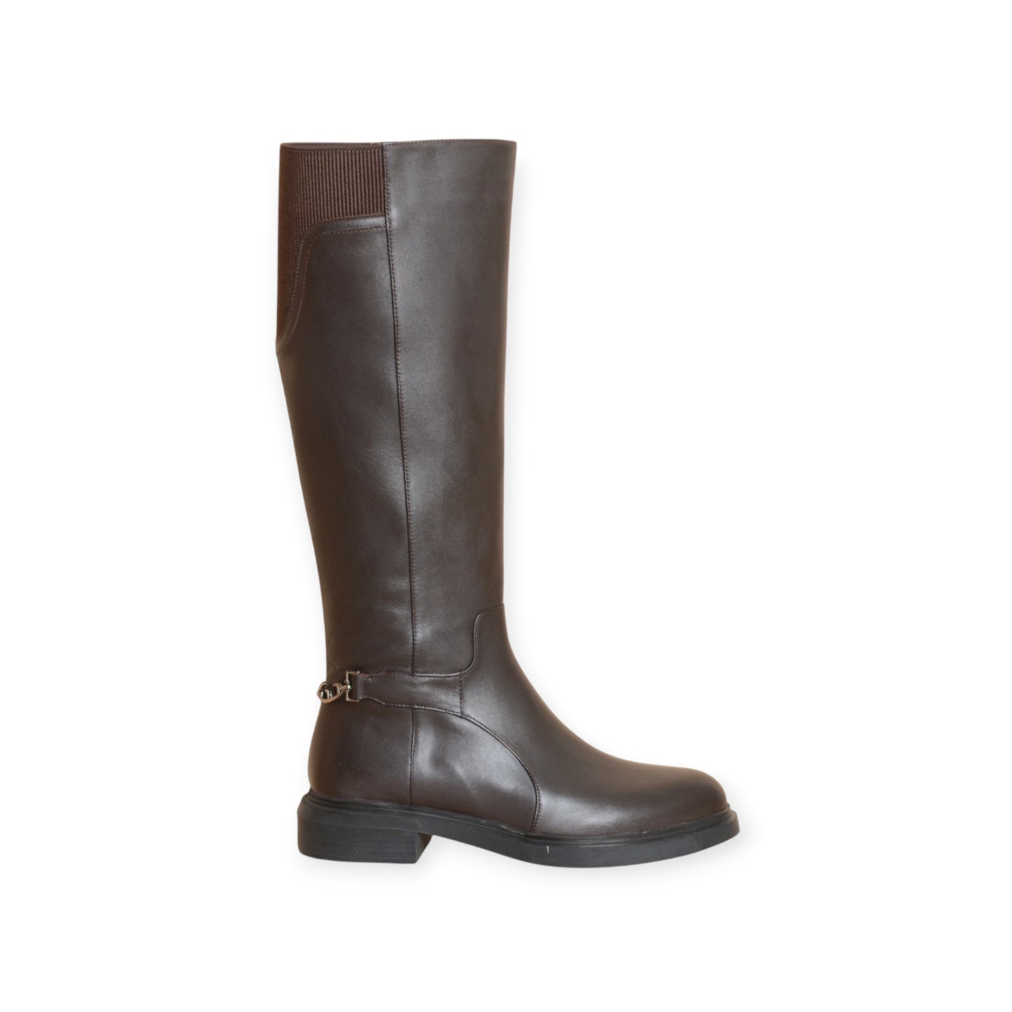 Idunn Brown Leather Knee-High Boots Handmade in Turkey Ruka Shoes