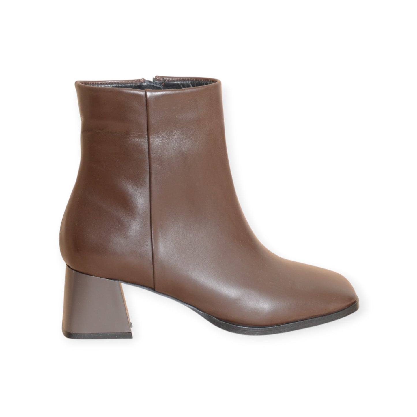 Runa Brown Leather Ankle Boots Handmade in Turkey Ruka Shoes