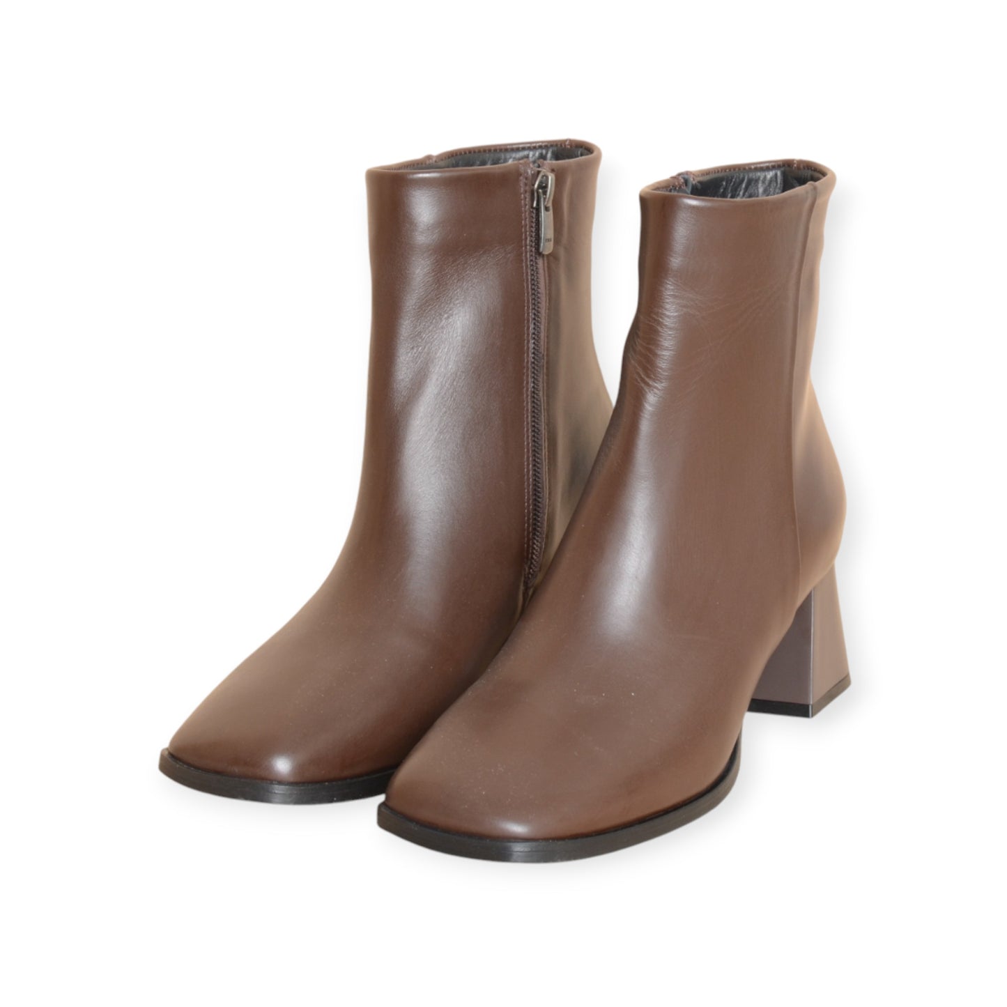 Runa Brown Leather Ankle Boots Handmade in Turkey Ruka Shoes