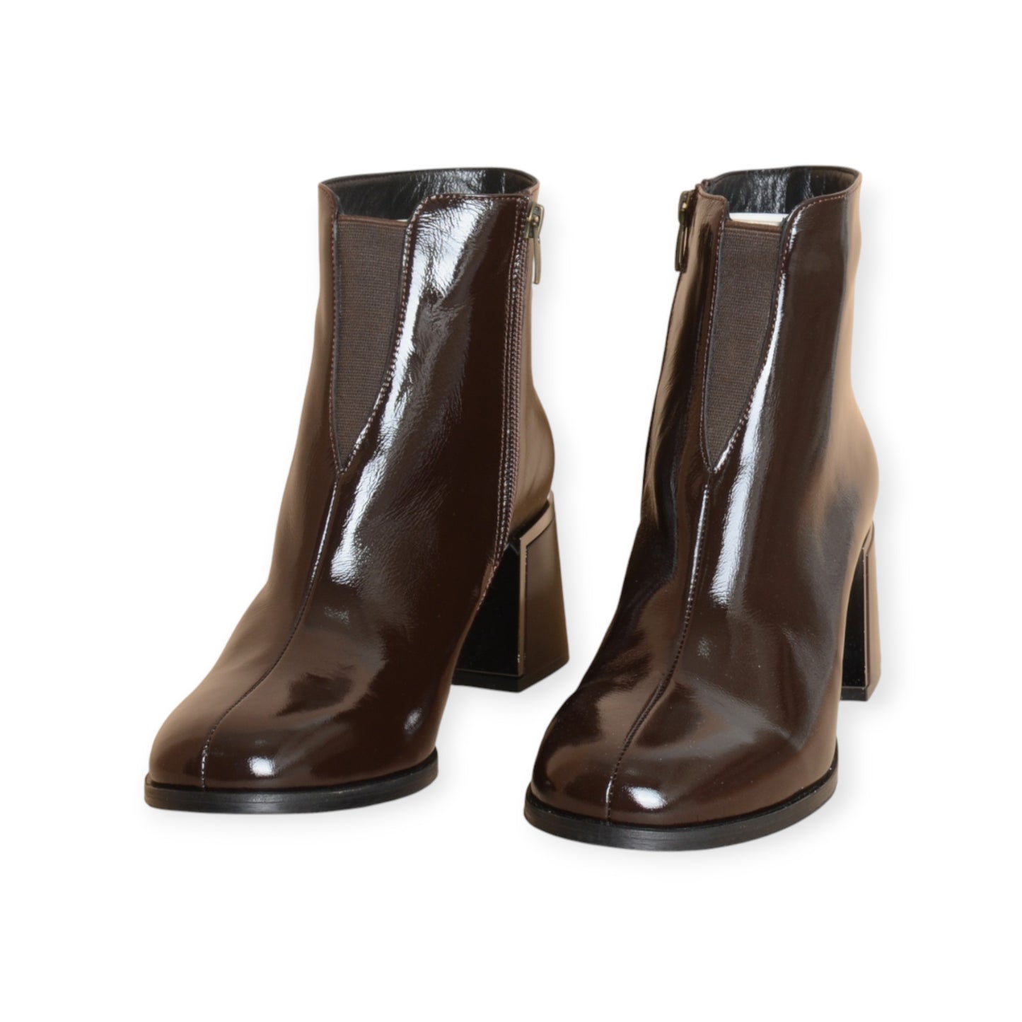 Sigrun Brown Rugan Leather Ankle Boots Handmade in Turkey Ruka Shoes