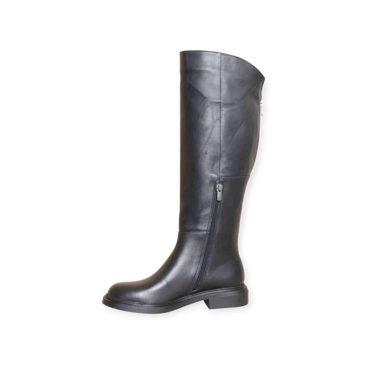 Skadi Black Leather Knee-High Boots Handmade in Turkey Ruka Shoes