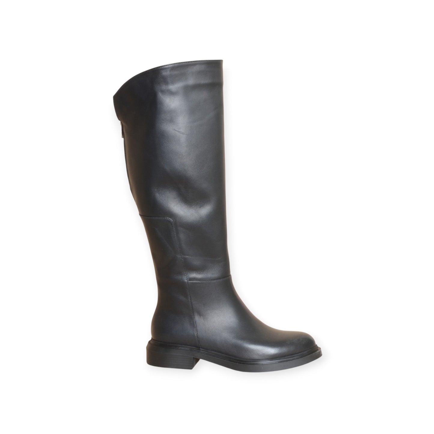 Skadi Black Leather Knee-High Boots Handmade in Turkey Ruka Shoes