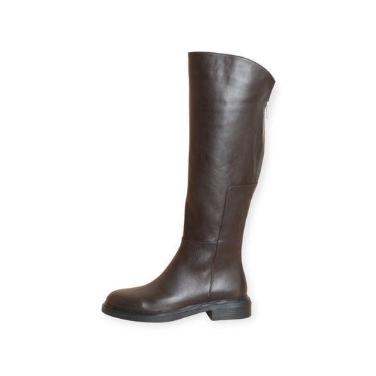 Skadi Brown Leather Knee-High Boots | Handmade in Turkey | Ruka Shoes