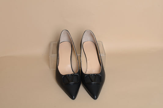 Celeste - Black Low Heel – 100% Genuine Leather, Handmade in Turkey | Women’s Elegant & Comfortable Shoes