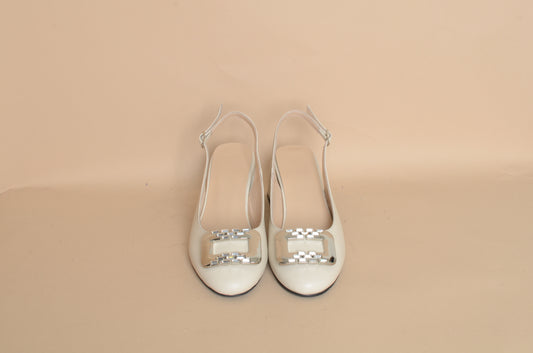 Isabelle - White Buckle Sandal – 100% Genuine Leather, Handmade in Turkey | Women’s Elegant & Modern Summer Sandals